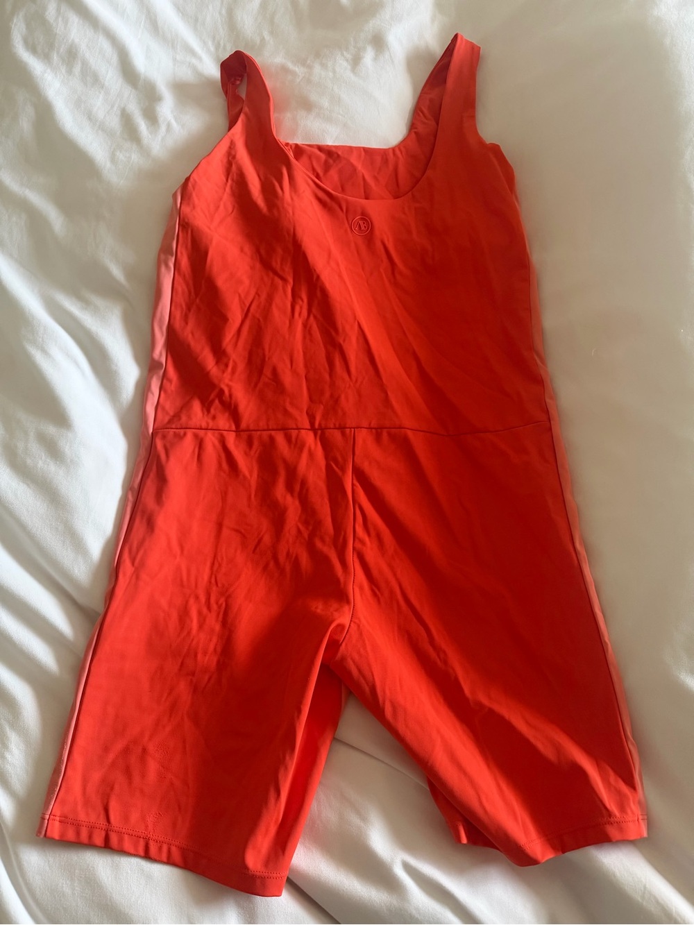 Addison Bay Orange/peach maternity Romper size Medium